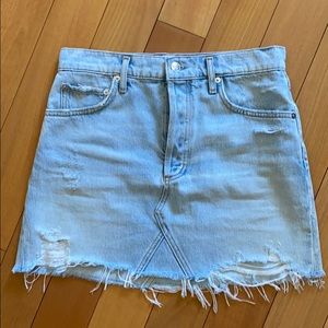 light blue denim AGOLDE skirt size 27